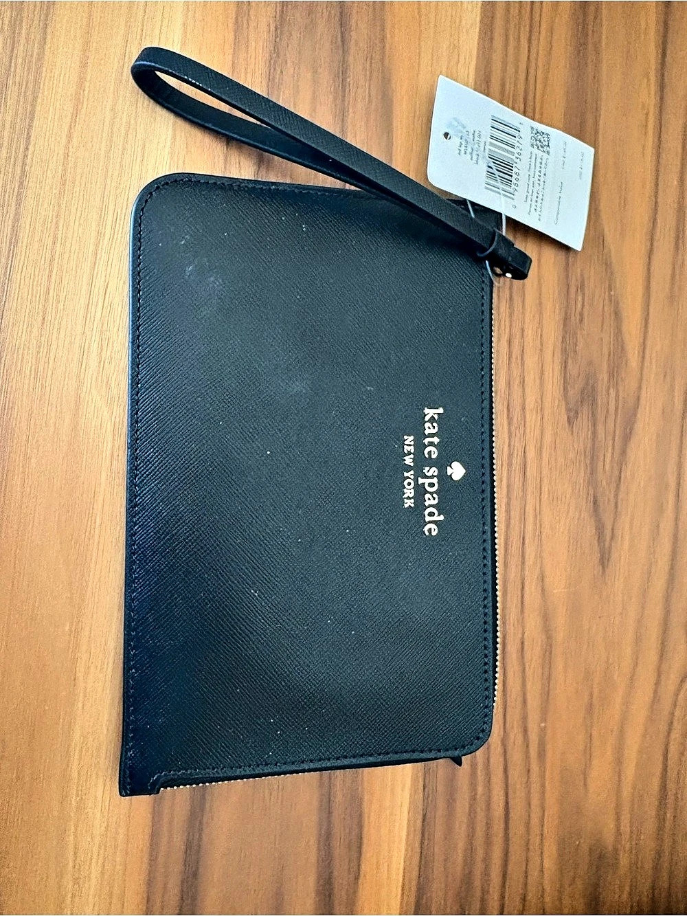 Kate Spade md lzr wristlet Leather Wristlet in Black NWT